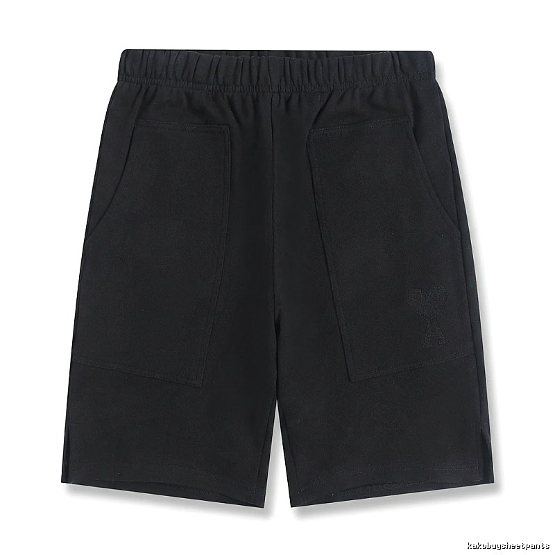 AMI Workwear Style Black Shorts
