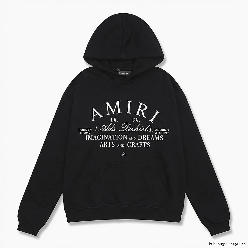 AMIRI retro-style black hoodie