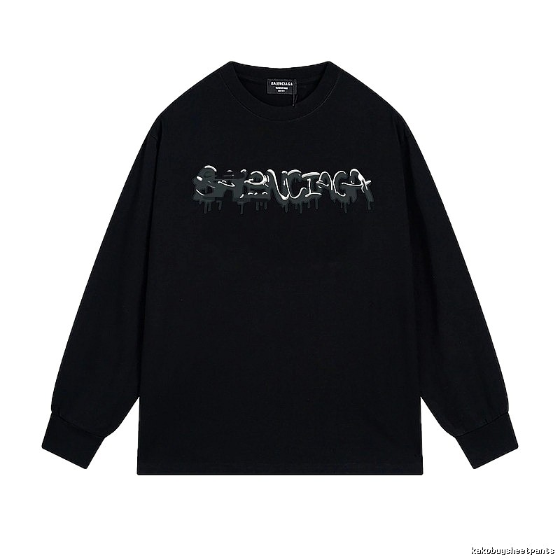 Balenciaga graffiti-style black long-sleeve