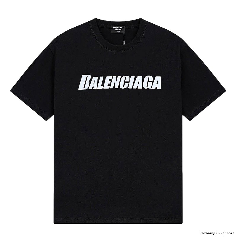 Balenciaga Letter Print Street Style Black T-Shirt