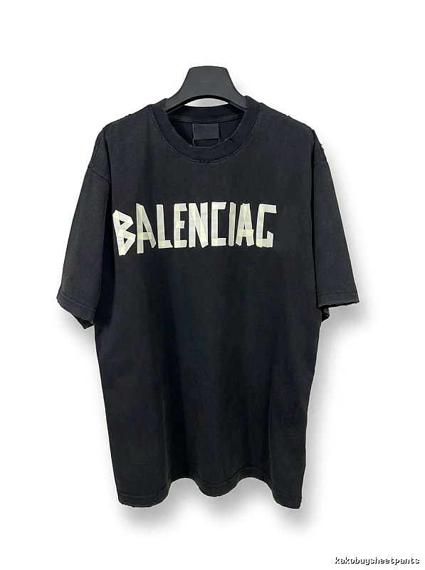 Balenciaga letter-style black T-shirt
