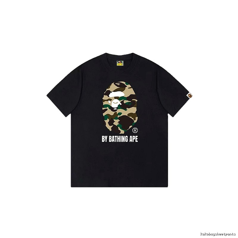 Bape camouflage style black T-shirt