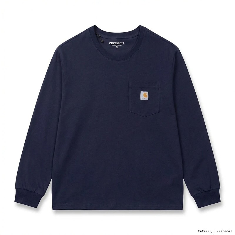 Carhartt basic simple navy long-sleeve