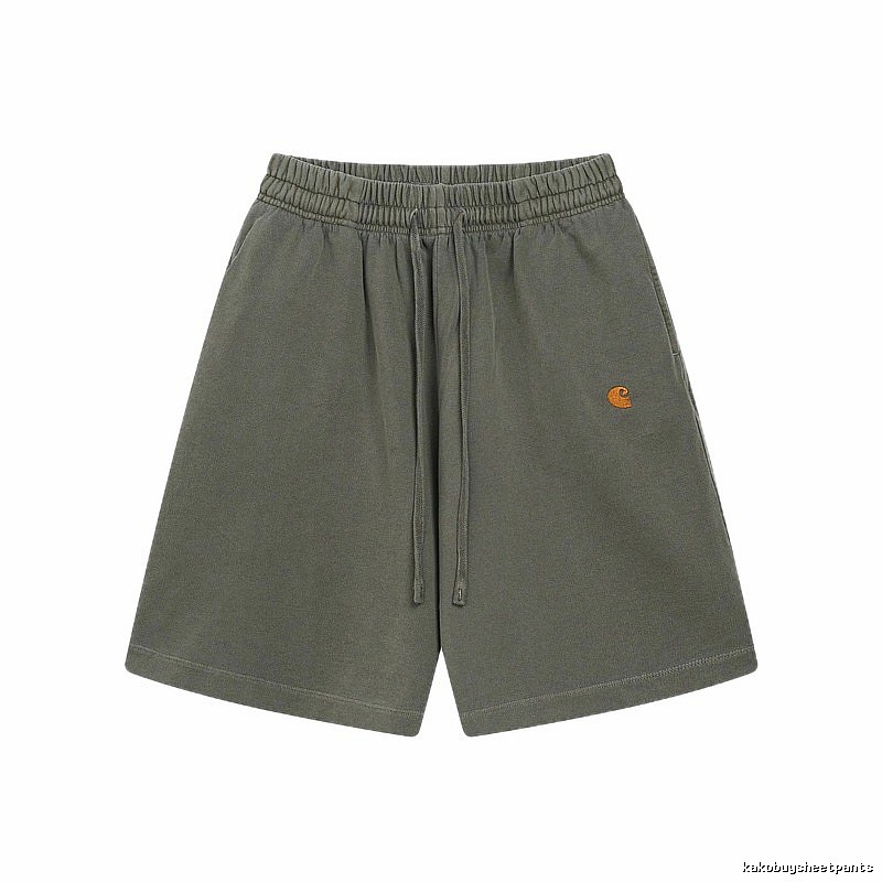 Carhartt Embroidered Workwear Style Army Green Casual Shorts