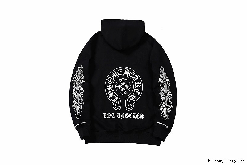 Chrome Hearts Travel Cross graphic hoodie Black Blue Cross with Modern Look