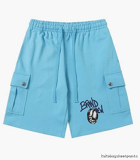 Chrome Hearts Trendy Cool Style Light Blue Shorts