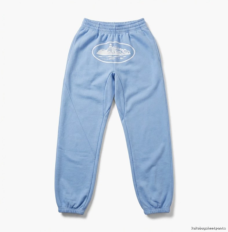 Corteiz Printed Casual Light Blue Pants