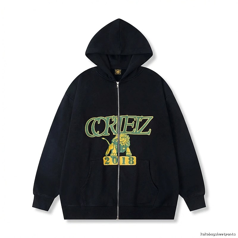 Corteiz Printed Trendy and Cool Black Sweatshirt