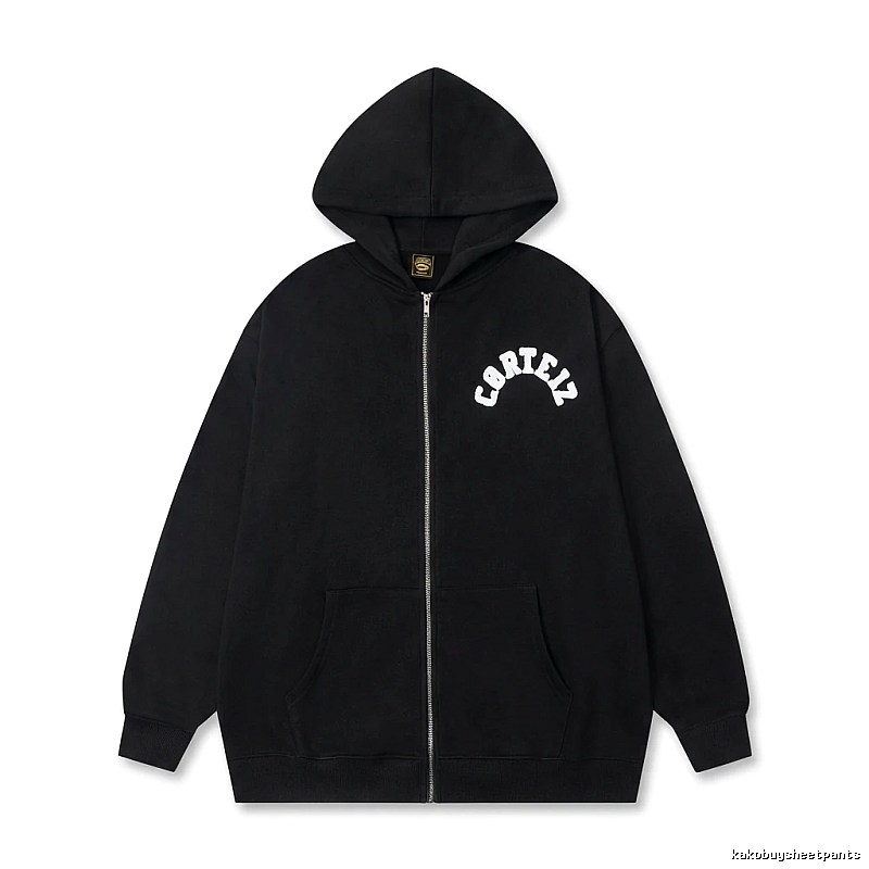 Corteiz street-style black hoodie