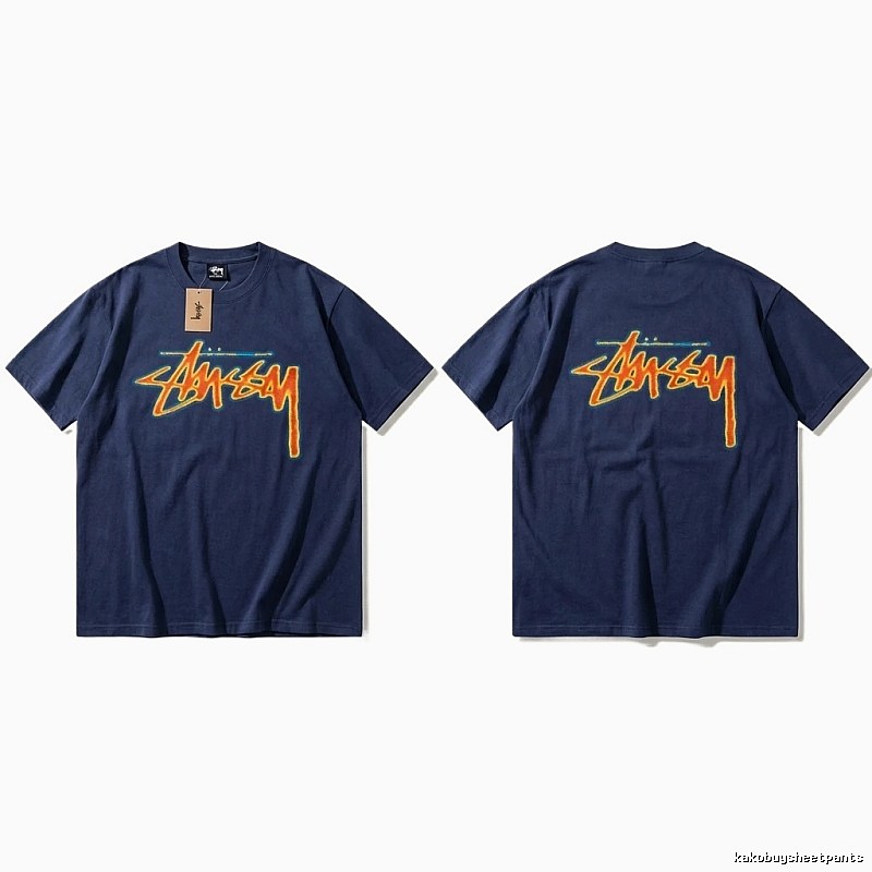 Dark blue T-shirt with Stussy graffiti style