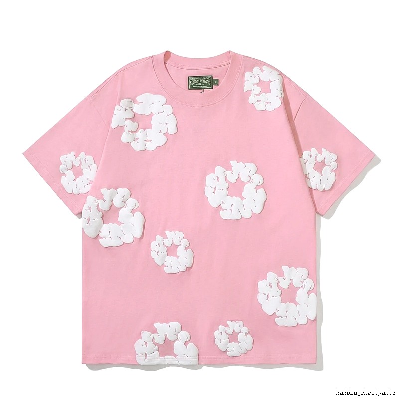 DENIM TEARS Pink Flower Short-sleeve Shirt