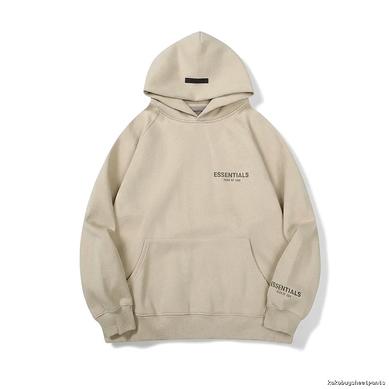 ESSENTIALS minimalist style beige hoodie