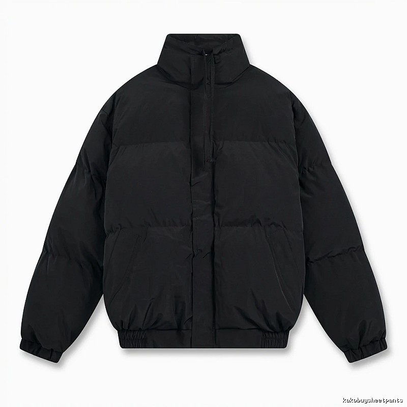 ESSENTIALS minimalist style black cotton-padded jacket