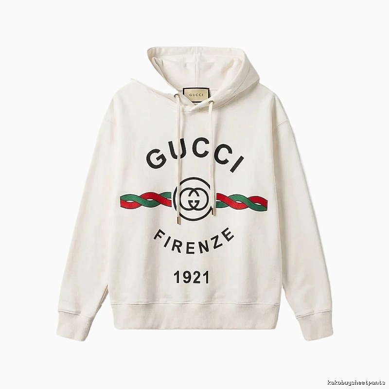 Gucci retro-style white hoodie