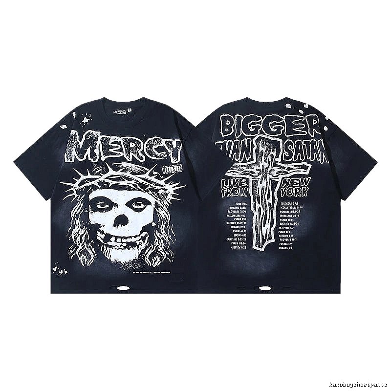 Hellstar Skull Print Dark Style Black T-Shirt