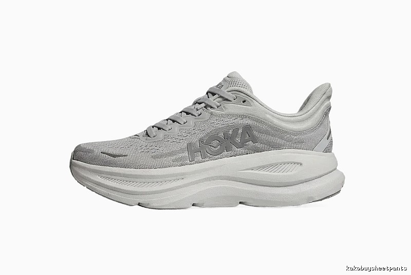 HOKA Trendy Gray-White Athletic Shoes