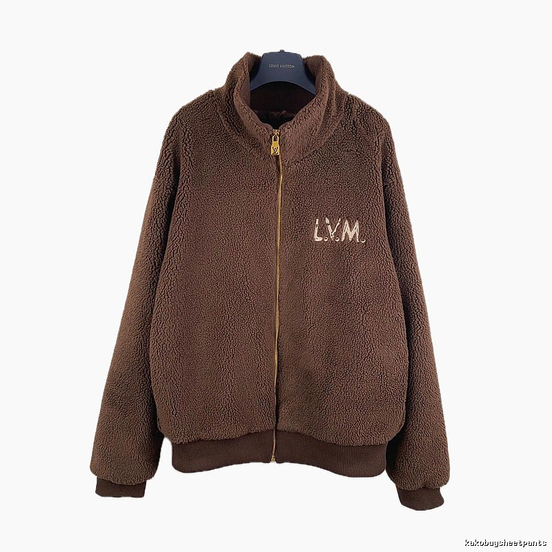 LV plush retro brown coat