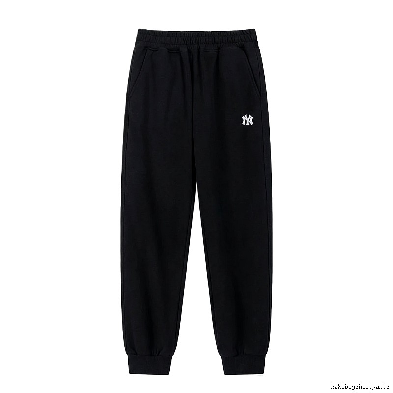 MLB large logo casual style black pants