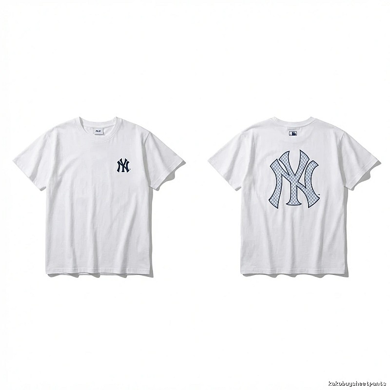 MLB NY Series Simple Style White T-shirt