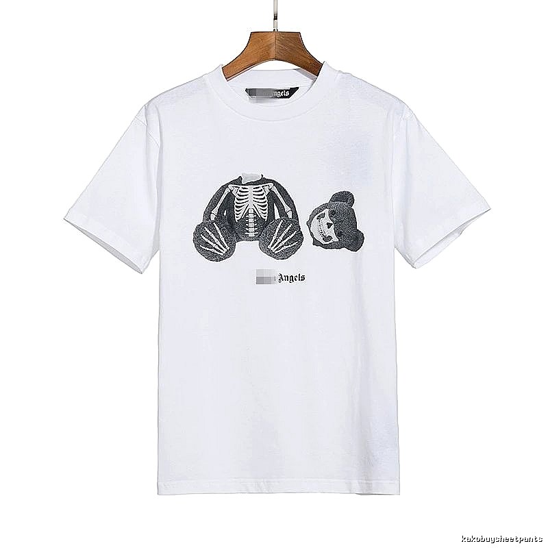 Palm Angels Classic Bear graphic T-shirt White Colorful Bear with Travel-Friendly Style