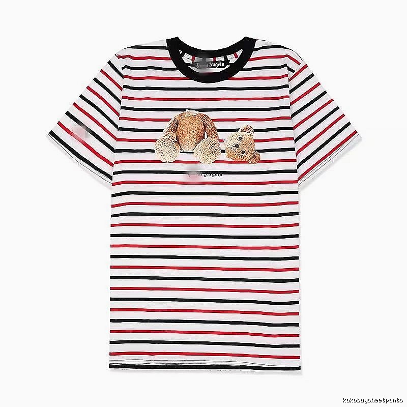 Palm Angels Lightweight Bear graphic T-shirt White Colorful Bear for Trend Styling