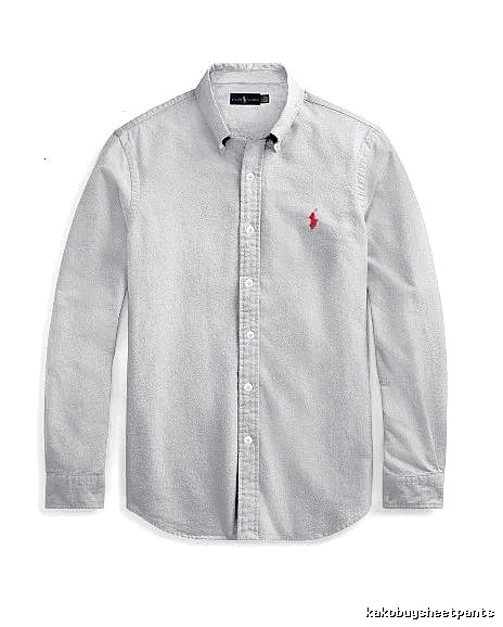 Ralph Lauren Gray Button-Down Shirt Streetwear Look