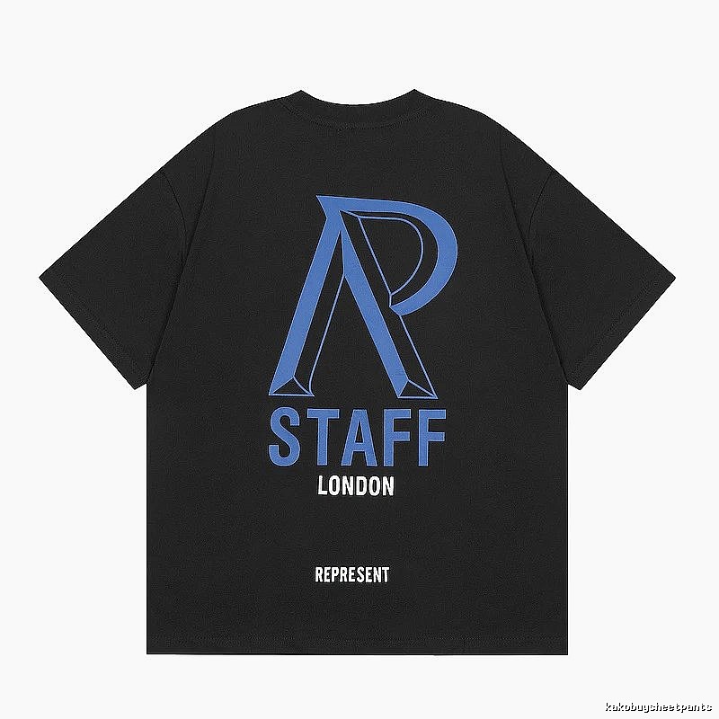 Represent Black Blue Style 832 Owners Club T-Shirt Smart Casual Logo
