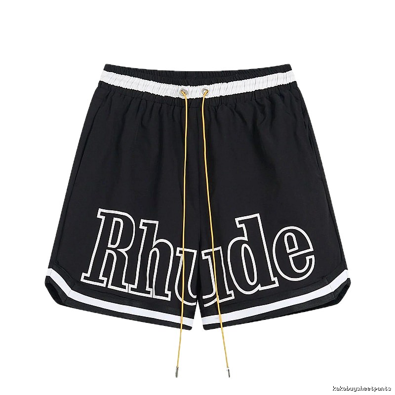 RHUDE lettered sporty shorts