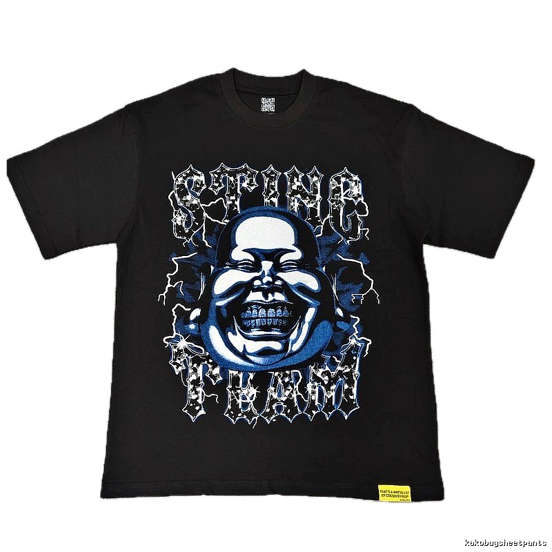 STING TEAM Gothic Print Black Short-sleeve T-shirt