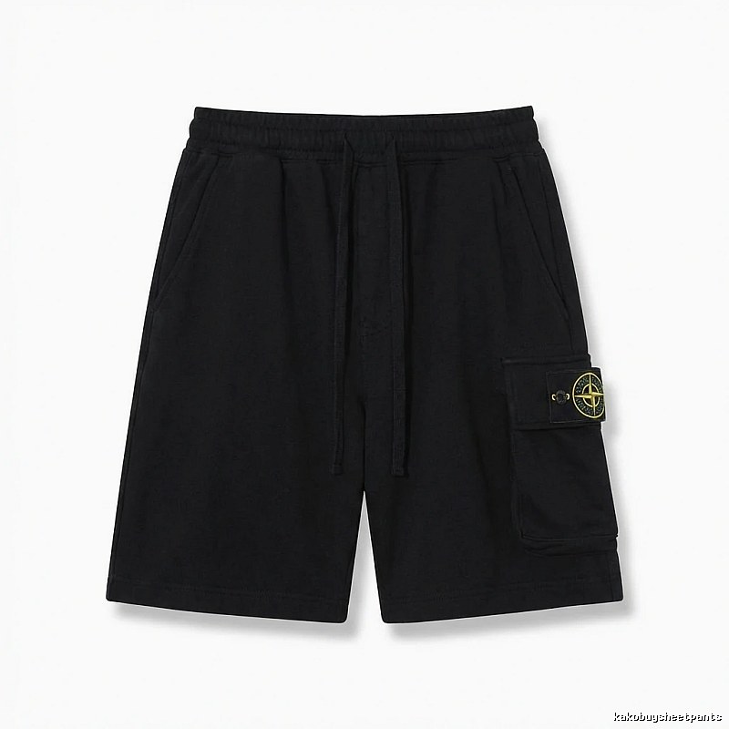 Stone Island work - style black shorts