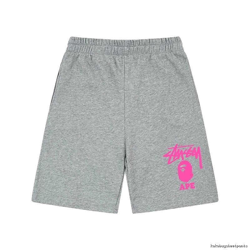 Stussy trendy brand gray shorts