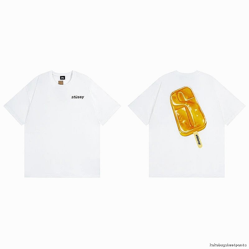 Stussy White Spider Graphic T-Shirt City Outfit Logo