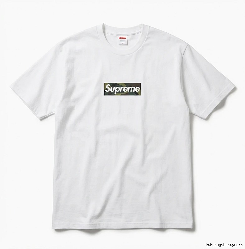 Supreme camouflage style white T-shirt