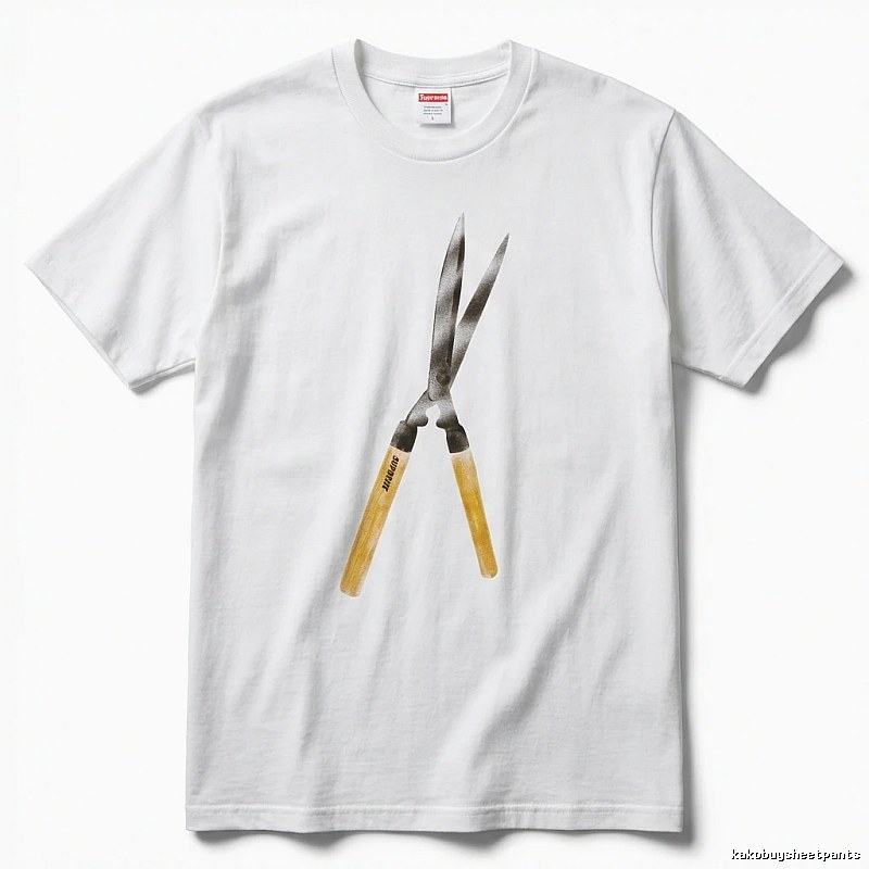 Supreme Scissors Print White T-shirt