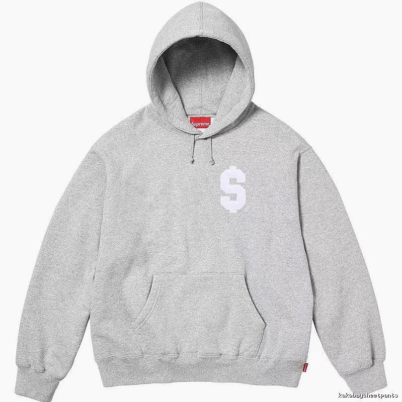 Supreme Travel Logo hoodie Gray Red Oversized with Soft Visual Tone