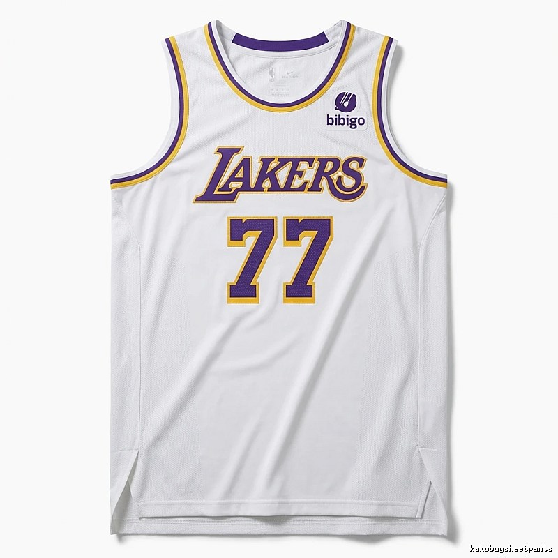 The No. 77 white basketball jersey of the Mavericks.