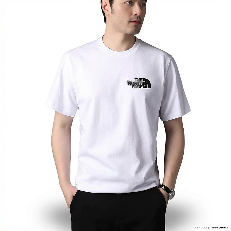 The North Face simple style white T-shirt