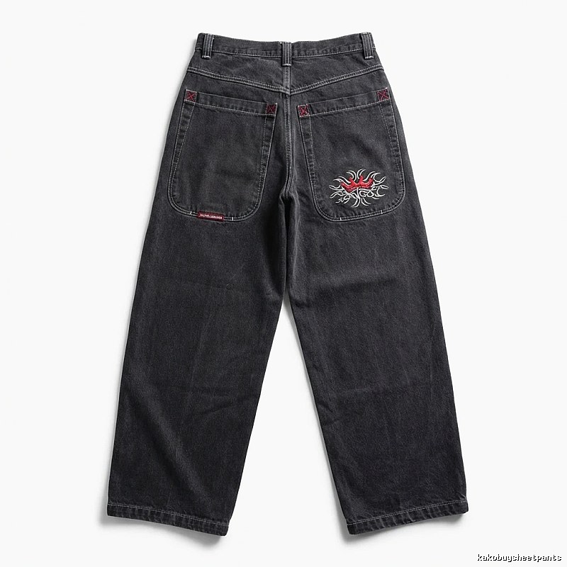 Y2K style retro black jeans