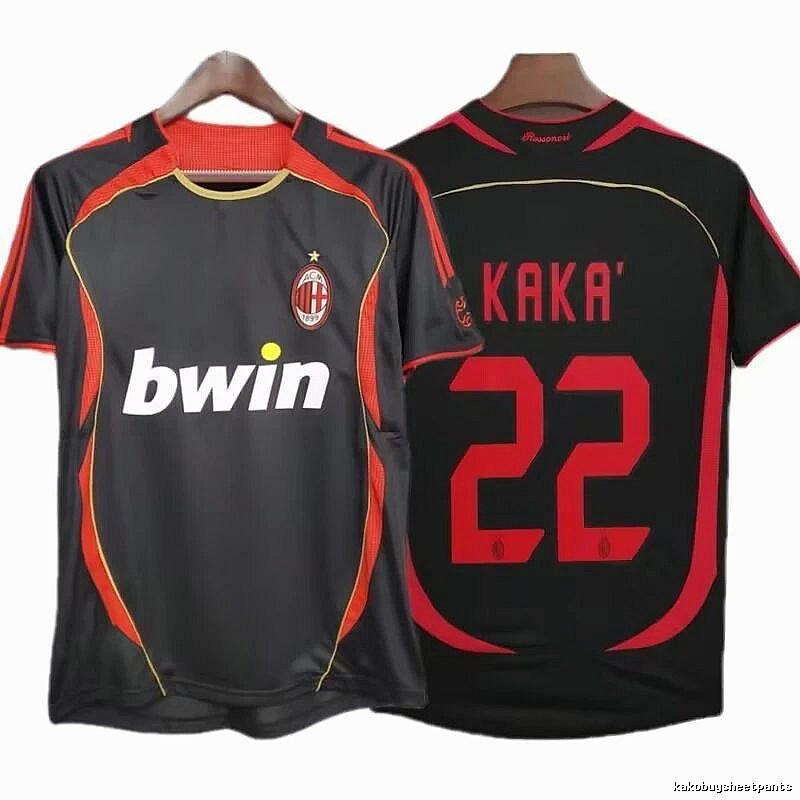 AC Milan Compact Retro soccer jersey Red Black Striped for Sport-Inspired Styling