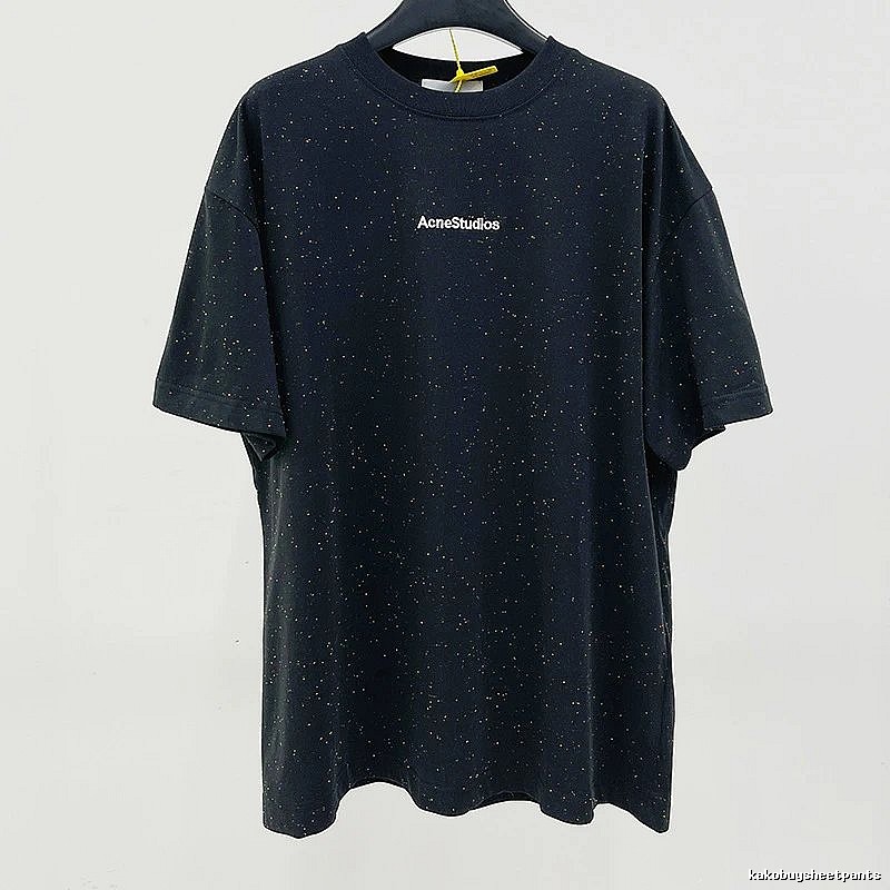 Acne Studios 2090-80 Black Style Ac908054 Stockholm Logo T-Shirt Summer Styling