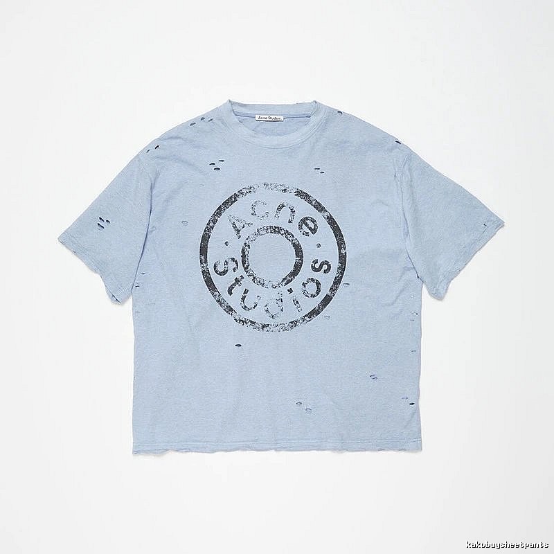 Acne Studios 2090-80 Blue Style Ac908041 Stockholm Logo T-Shirt Training Look