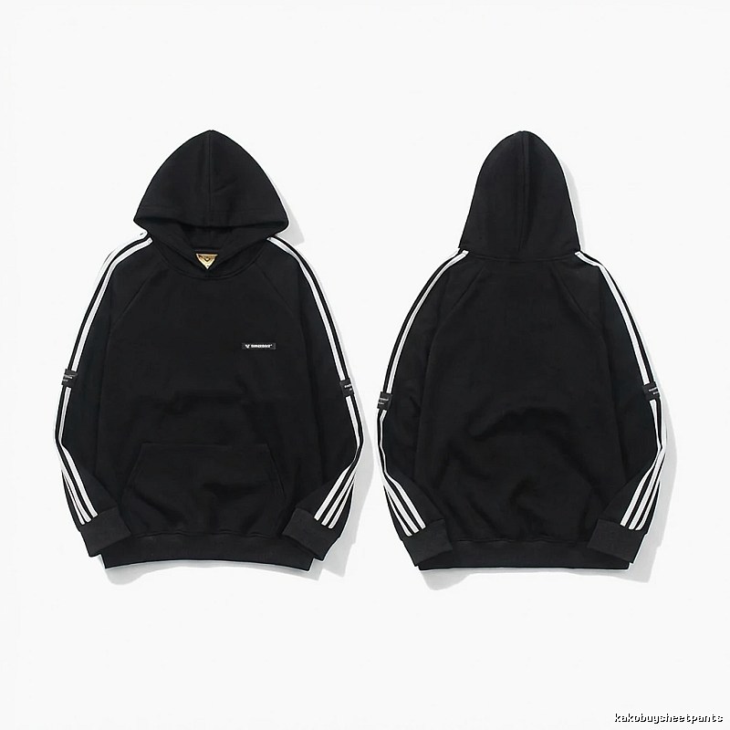 Adidas classic three - stripe black sweatshirt