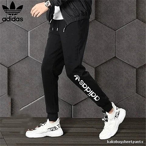 Adidas Signature Edit Logo Jogger Pants in Black