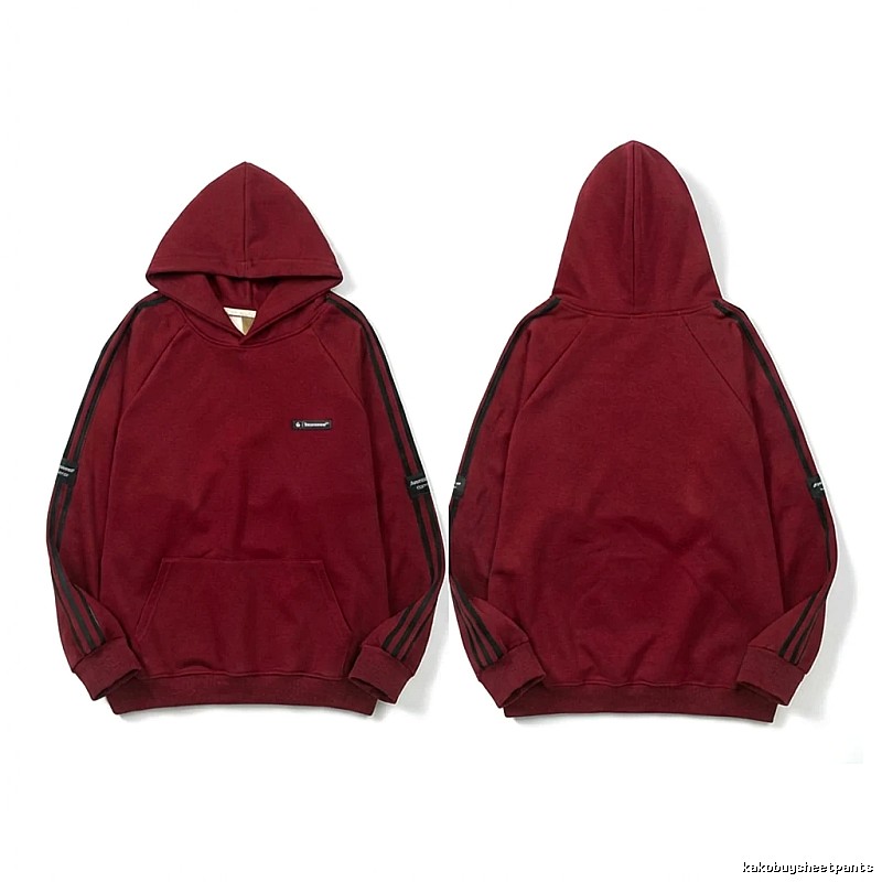 Adidas simple style burgundy hoodie