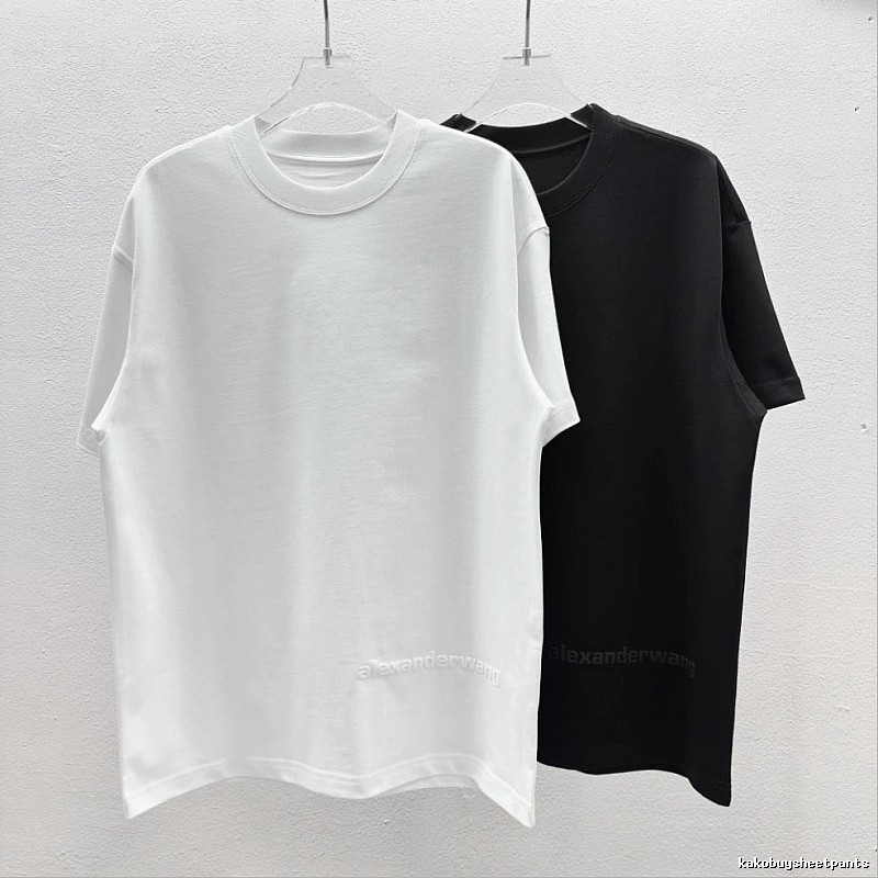 Alexander Wang Embossed Minimalist Solid Color T-shirt