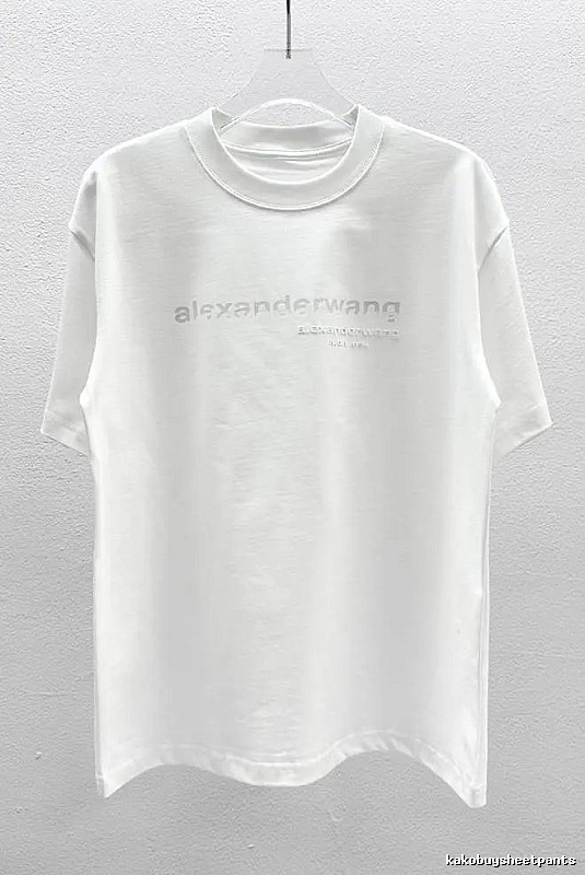 Alexander Wang Letter Print Casual Style White T-Shirt