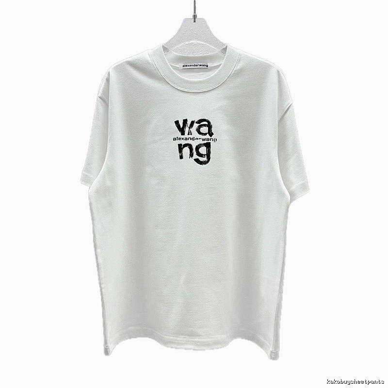 Alexander Wang Letter Print Streetwear White T-Shirt