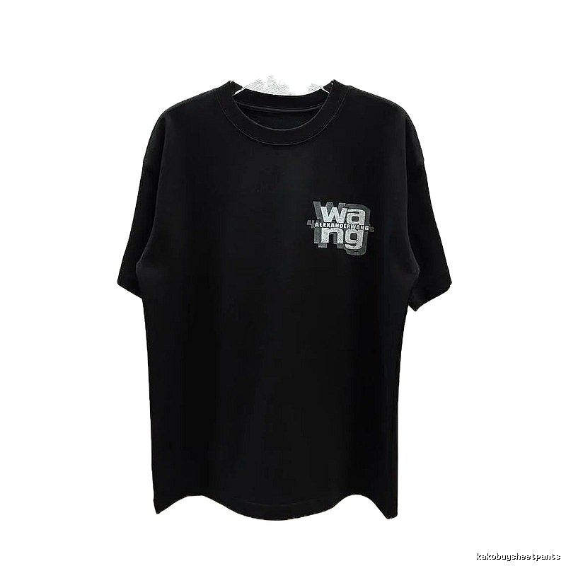 Alexander Wang Printed Street Style Black T-Shirt