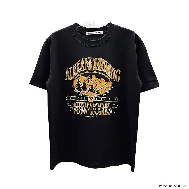 Alexander Wang Vintage Print Black Short-Sleeve T-Shirt