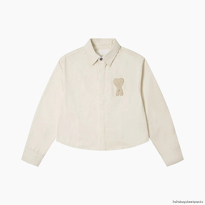AMI embroidered love style white shirt
